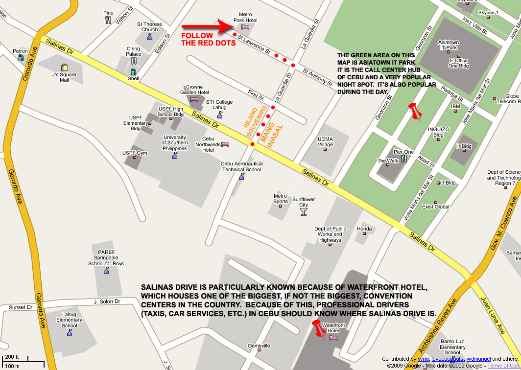 Map - Metro Park Hotel (Cebu City, Philippines)